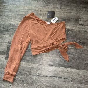 Lelis Cropped One Shoulder Tie Top